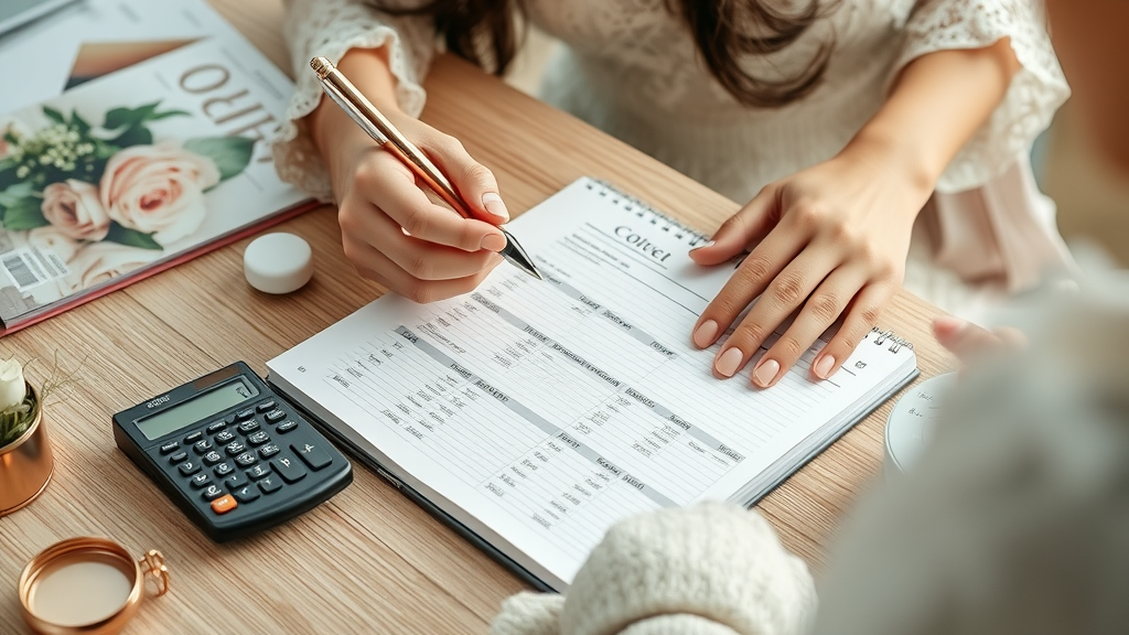 detailed budgeting bride for wedding florals, picking a florist